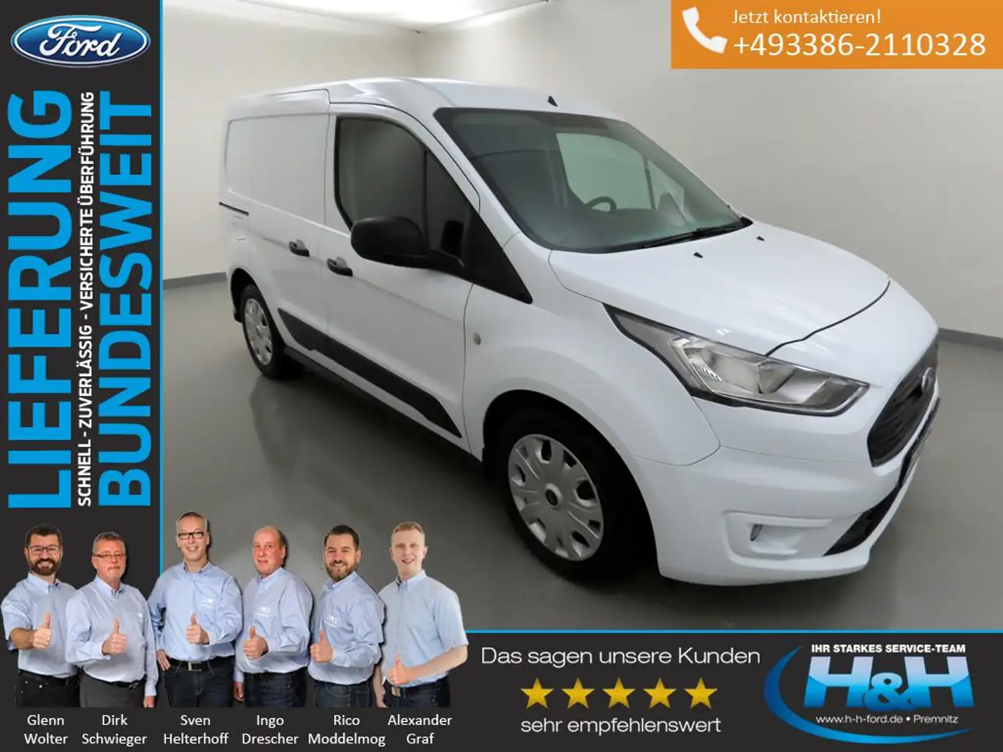 Ford Transit Connect 1.0 EcoB Trend AHK Blanco - 1