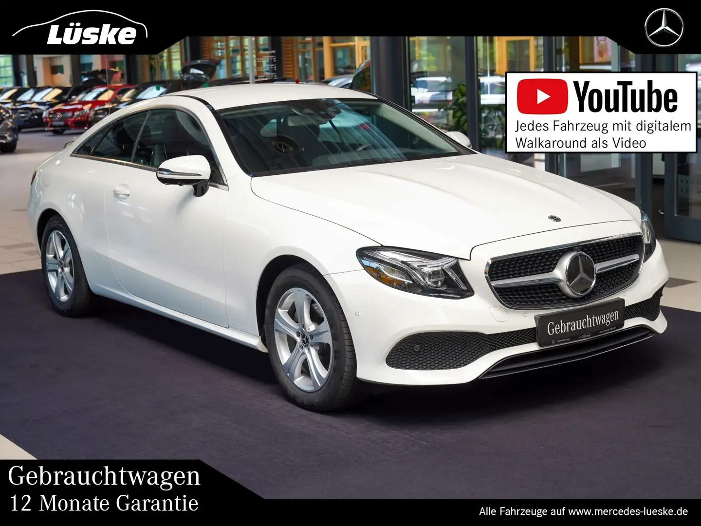 Mercedes-Benz E 220 E 220 d Coupé Leder Standheizung DISTRO AIRMATIC Weiß - 1