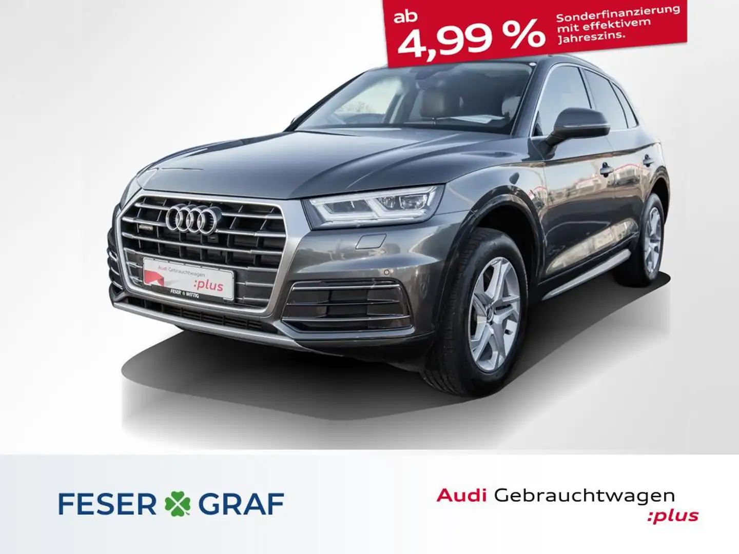 Audi Q5 2.0 TFSI design qu.Stronic,LED,Pano,Leder Grau - 1