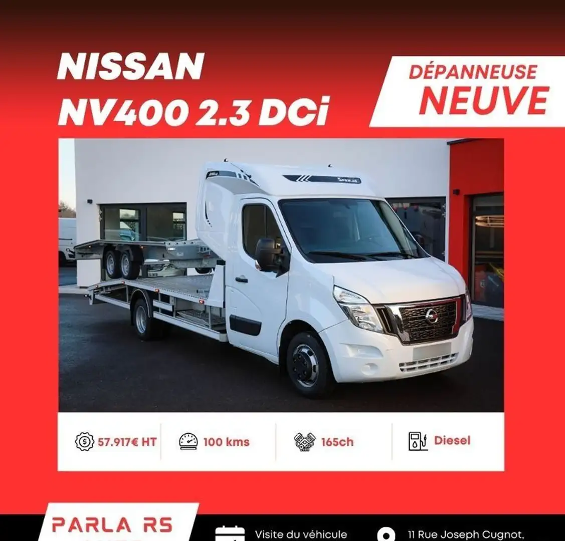 Nissan NV400 2.3 DCi 165ch porte voiture neuf avec couchette Bianco - 1