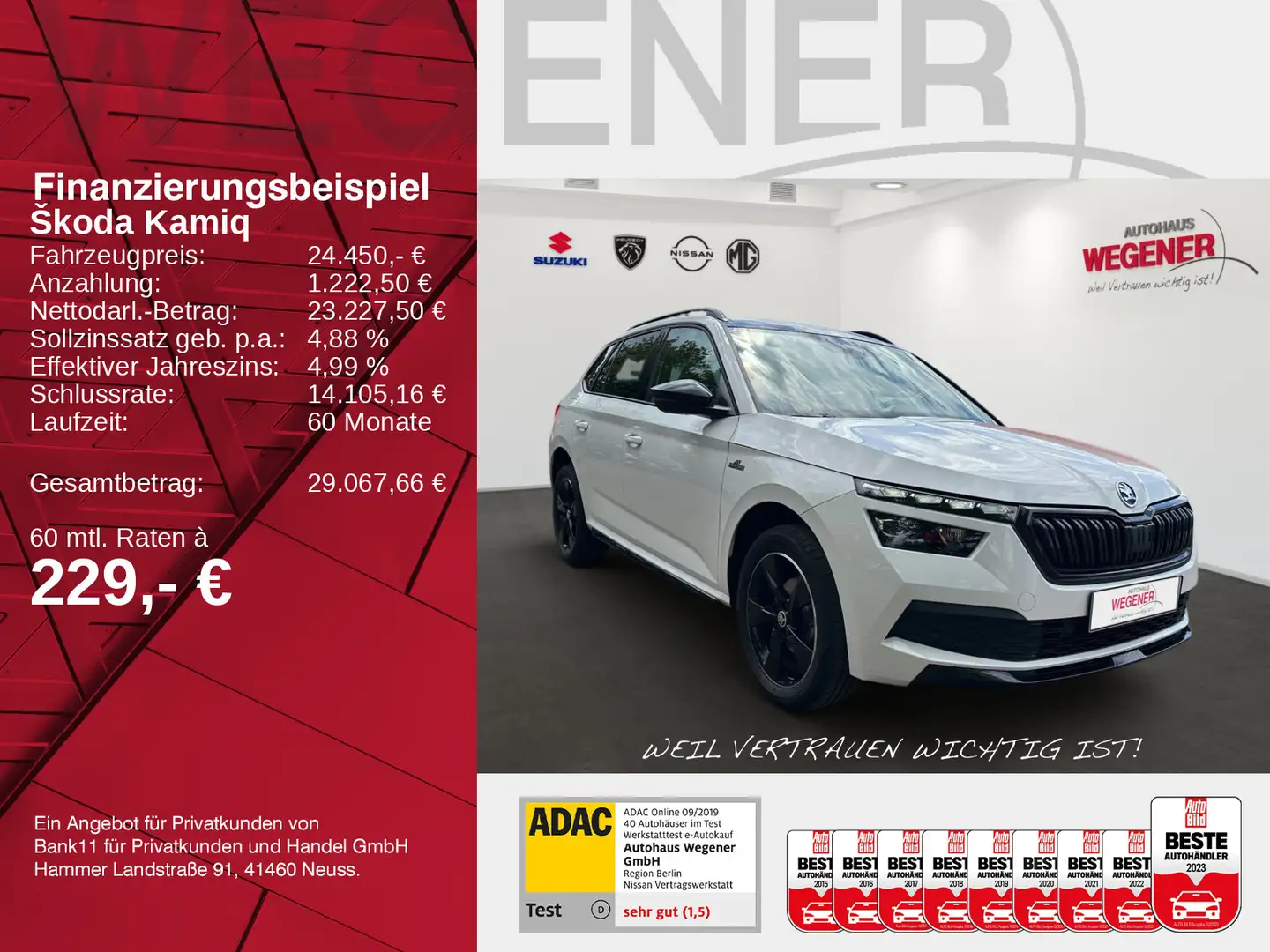 Skoda Kamiq KAMIQ TSI 1.0 MONTE CARLO LED APP`S SHZ KAM PANO Weiß - 2