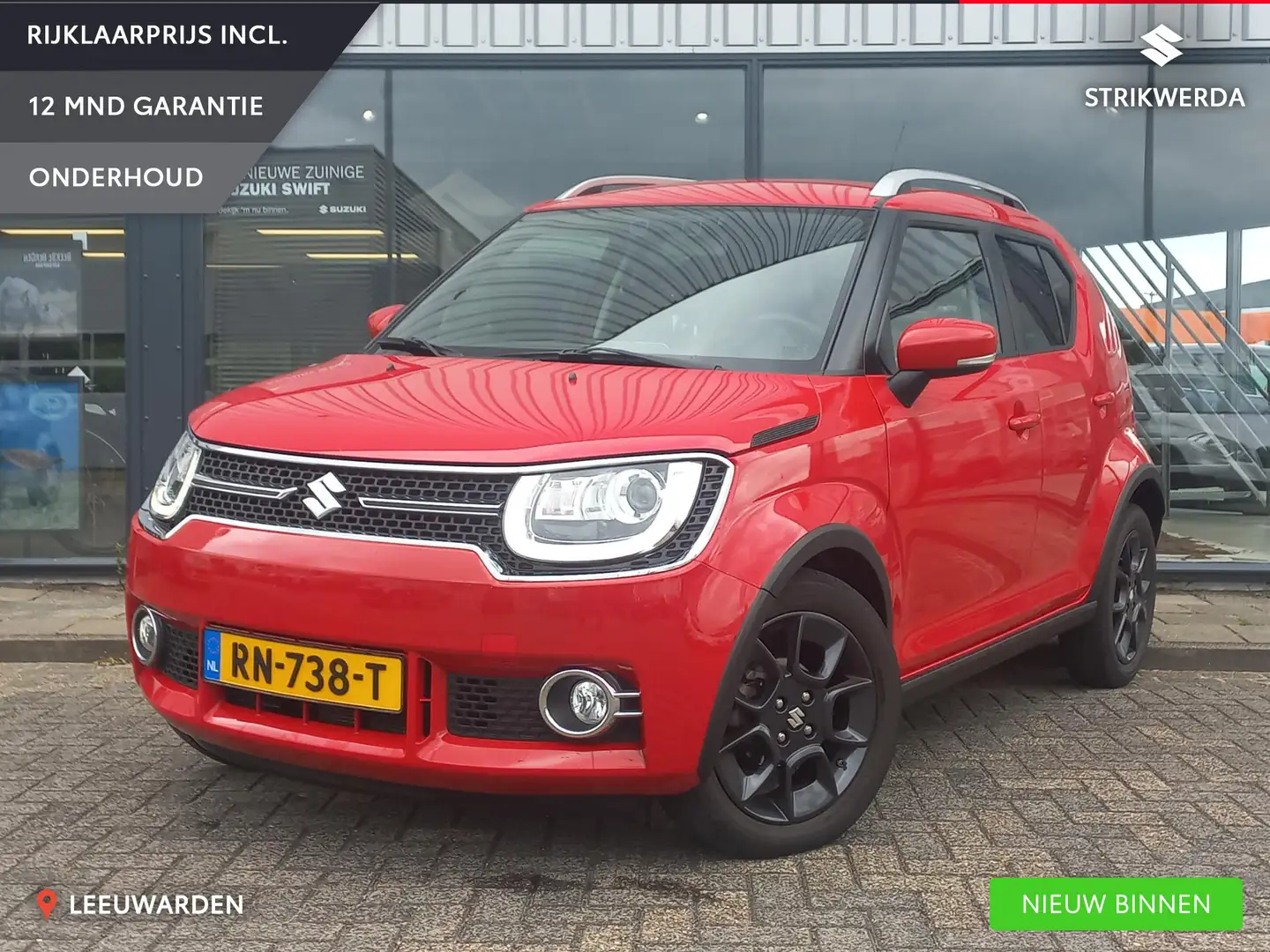 Suzuki Ignis 1.2 Stijl Navigatie/ Cruise control Rood - 1