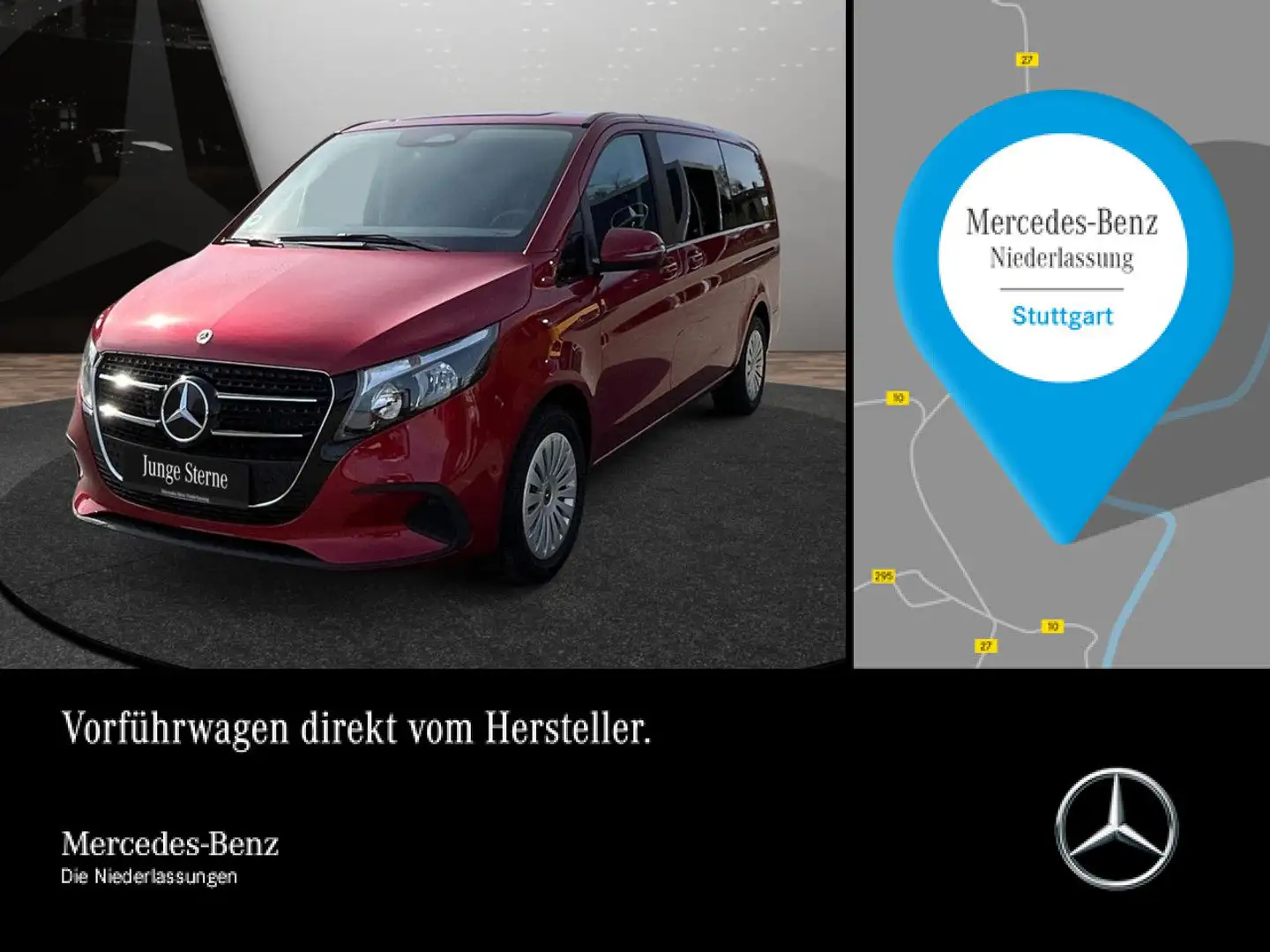 Mercedes-Benz V 250 d 9G+AHK+Navi+DIS+Klima+SitzHZ Rot - 1