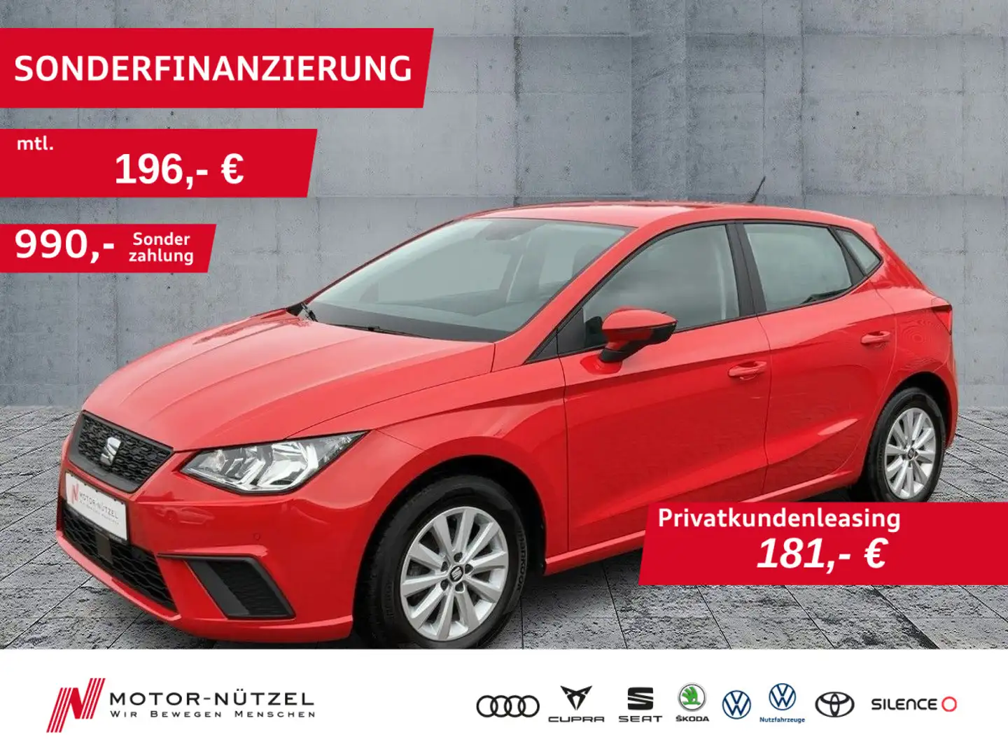 SEAT Ibiza 1.0 TSI STYLE BEATS APP+BT+DAB+SHZ+PDC+RFK Rot - 1