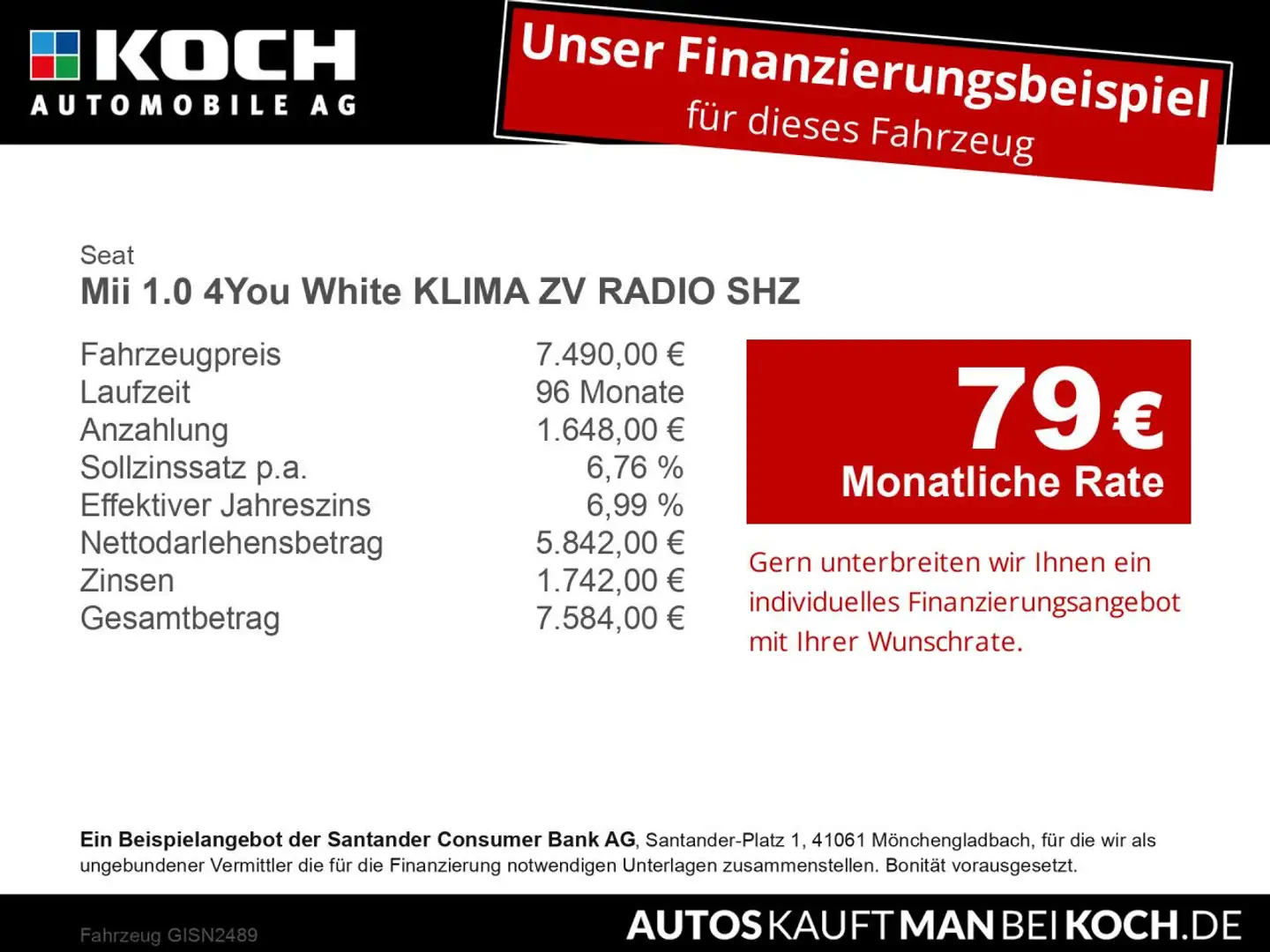 SEAT Mii 1.0 4You White KLIMA ZV RADIO SHZ Einparkhilfe Gelb - 2