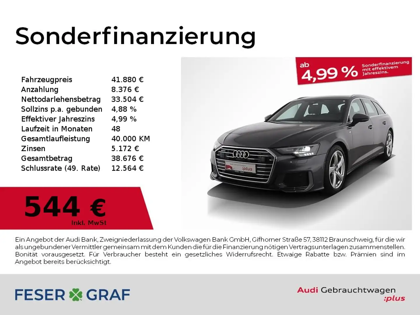 Audi A6 Avant 50 TDI quattro sport AHK/ B&O/ 360 Kamera Rü Grau - 1