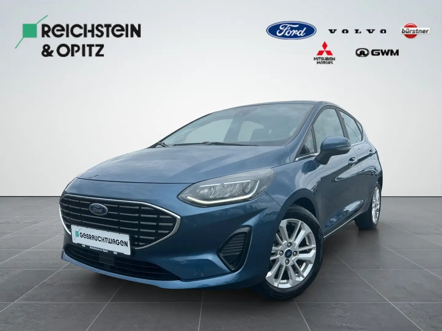 Ford Fiesta 1,0EB MHEV Aut. Titanium +abnb.AHK +ACC Blau - 1