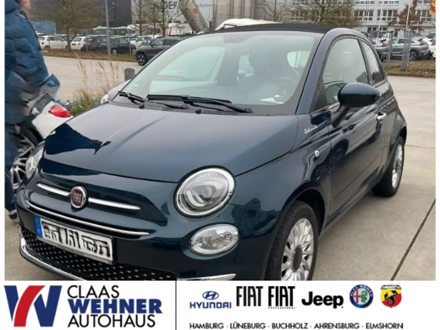 Fiat 500C DolceVita 1.0 Mild Hybrid EU6d elektron. Einparkhi Blau - 1