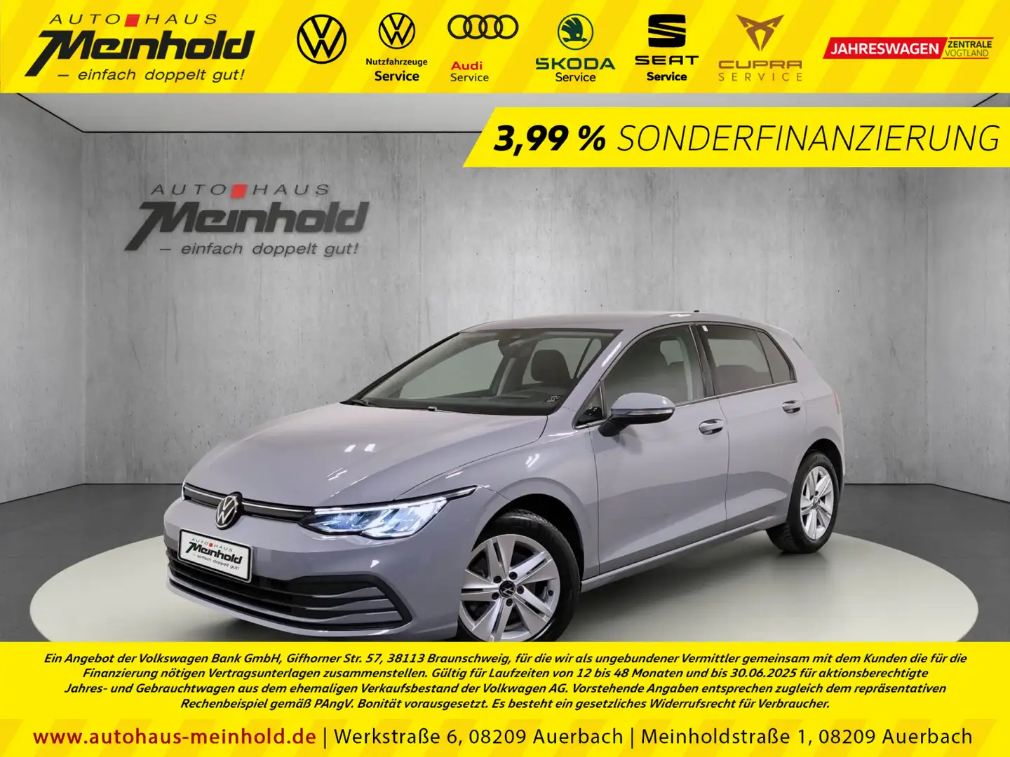 Volkswagen Golf 1.5 TSI Life, AHK, Kamera, ACC, Navi, Sitzh Grijs - 1