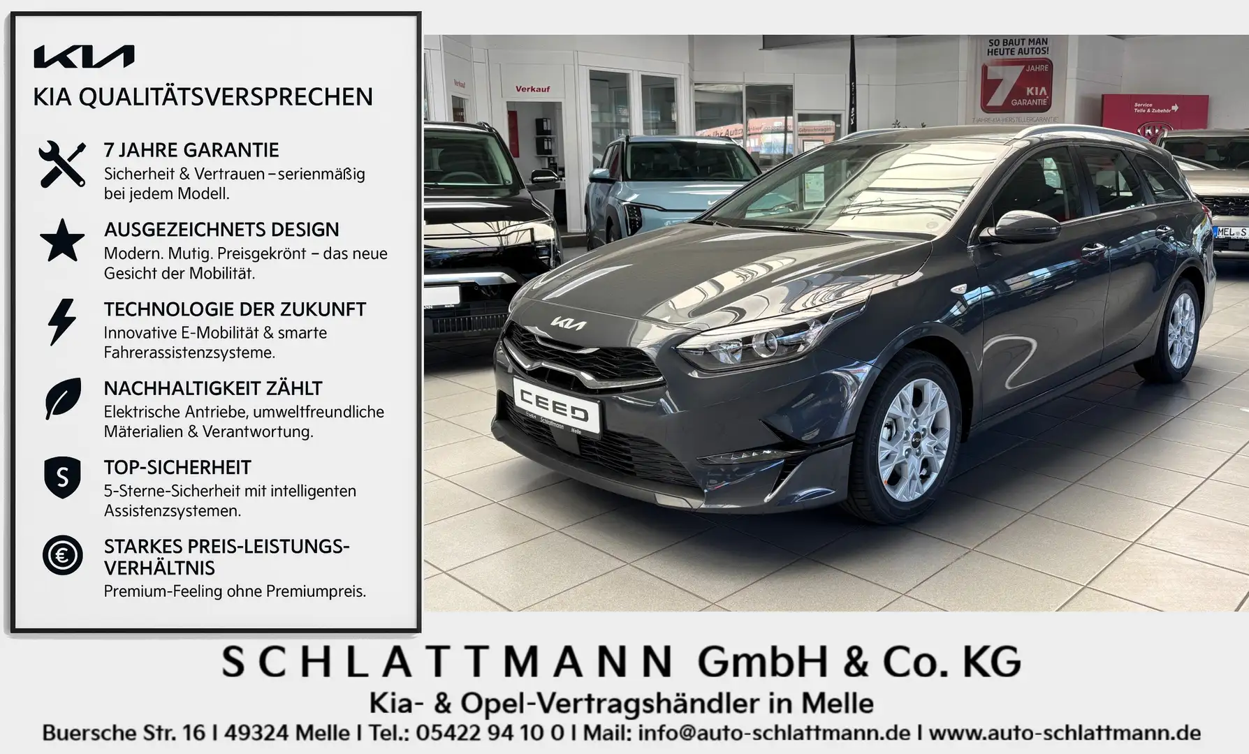 Kia Ceed SW / cee'd SW 1.5 Benzin Automatik "Vision" *Navi*RFK*SHZ*LHZ* Gris - 1