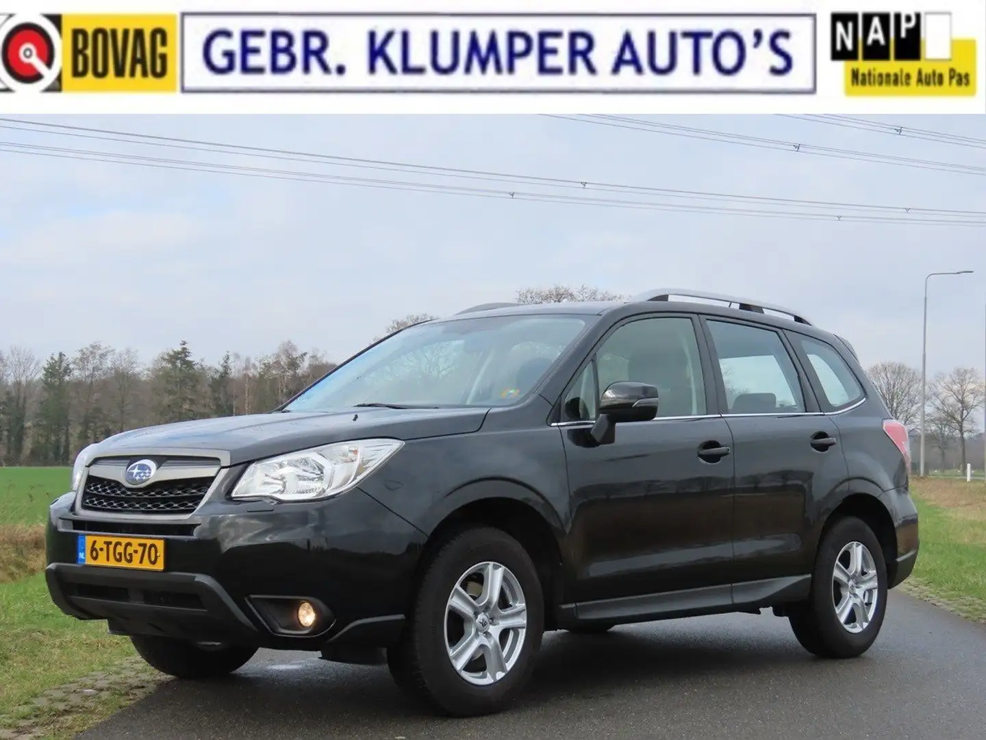 Subaru Forester 2.0 Luxury Aut., Airco/ECC, Cruise, Haak, 2e Eig. Zwart - 1