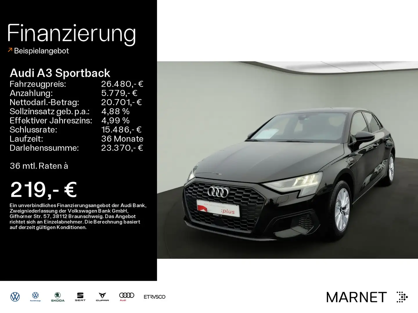 Audi A3 40 TFSI e*Navi*PDC*Virtual Cockpit* Zwart - 1