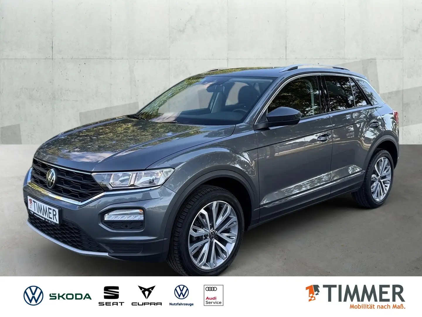 Volkswagen T-Roc 1.6 TDI STYLE *AHK *APP *NAVI *LM *SHZ *DAB+ * Grau - 1
