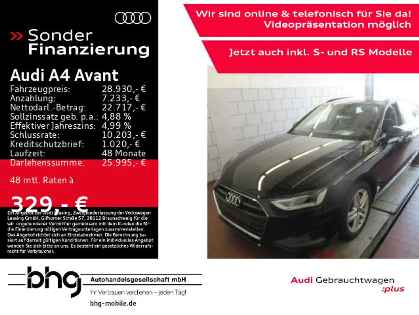 Audi A4 40 TDI S tronic Navi connect sound LED Schwarz - 1