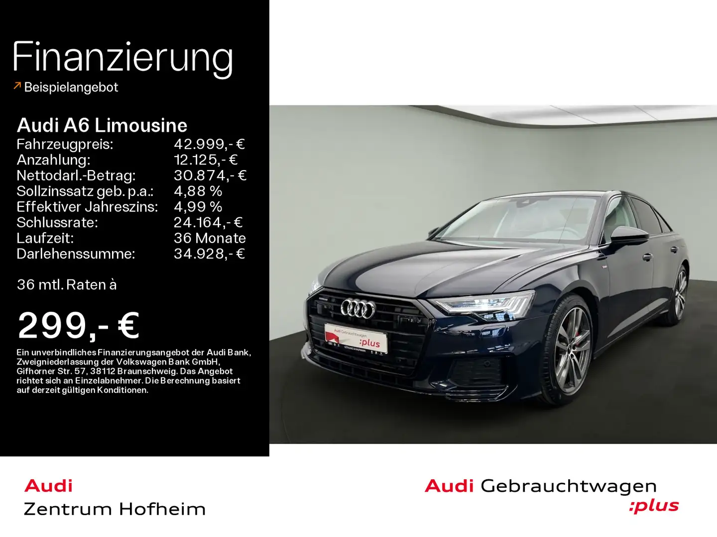 Audi A6 55 TFSIe S line*B&O*LED*Virtual*Nav Blau - 1