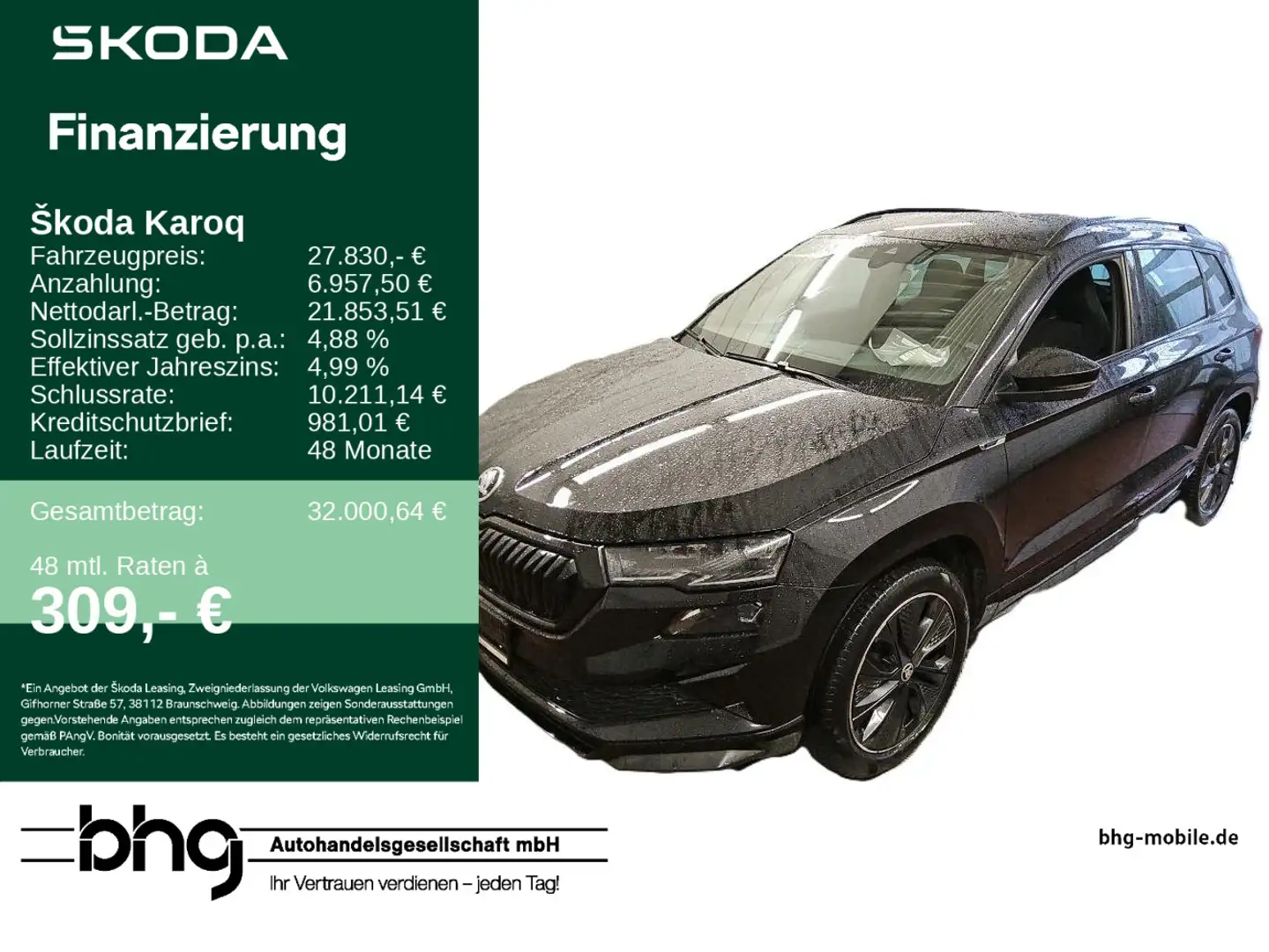 Skoda Karoq 2.0TDI 4x4 DSG Sportline simplyClever Trav Schwarz - 1