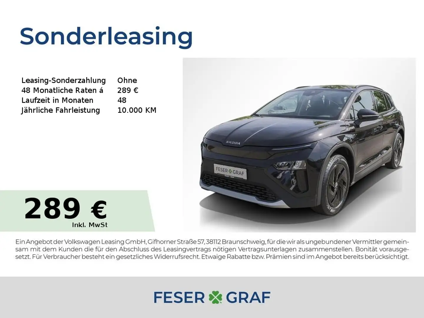 Skoda Elroq 50 Tour 55 kWh 125 kW Navi PDC RüKa Sitzh. Schwarz - 1