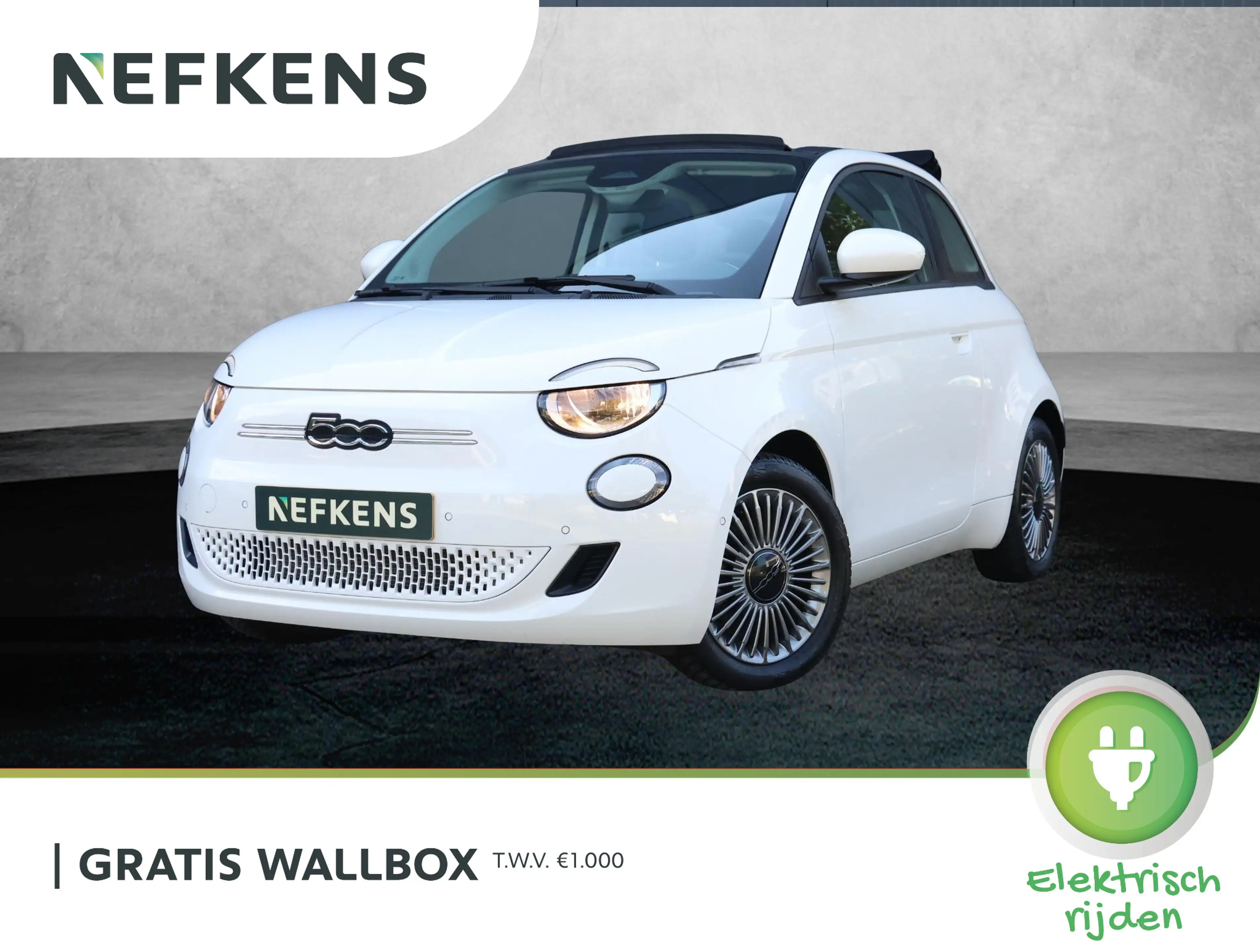Fiat 500C Icon 42 kWh Cabrio | ACCU 95% | Achteruitrijcamera