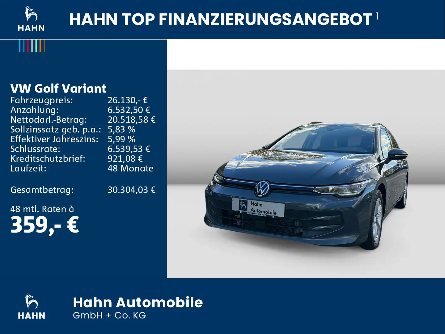 Volkswagen Golf Variant VIII 1.5 eTSI DSG Life LED PDC Navi Grau - 2
