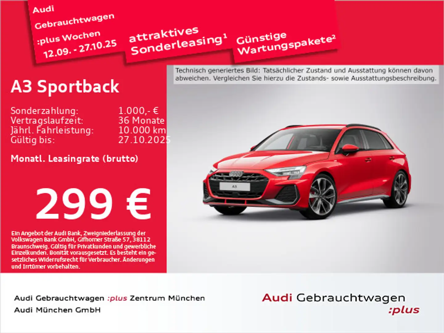 Audi A3 35 TDI S tronic S line StdHzg/19"Zo Rot - 1