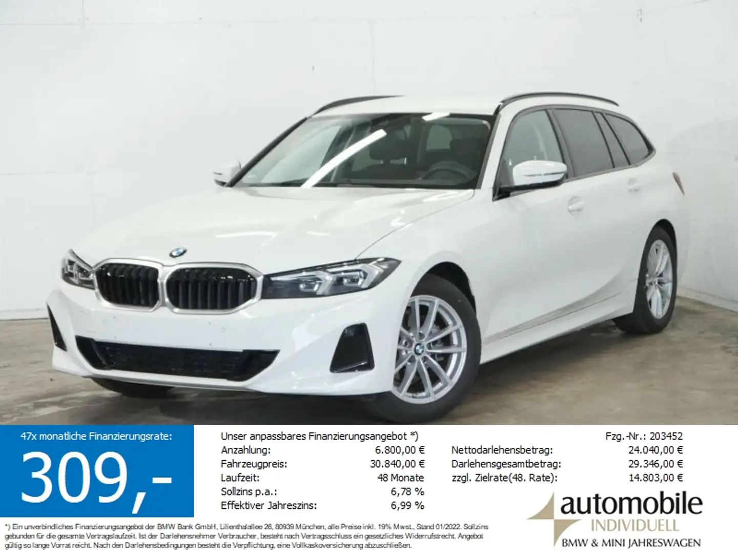 BMW 318 i AT Widescreen Schaltwippen LED DAB Kamera Weiß - 1