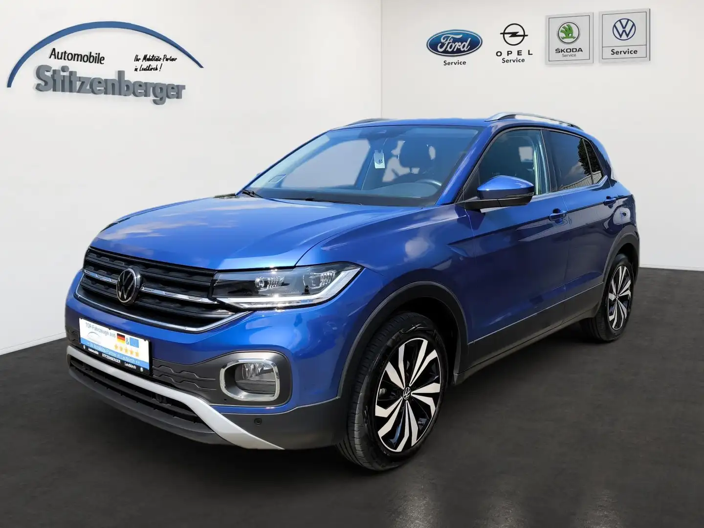 Volkswagen T-Cross Style 1.0 TSI *AHK*SHZ*RFK*Navi*Klima* Blauw - 1