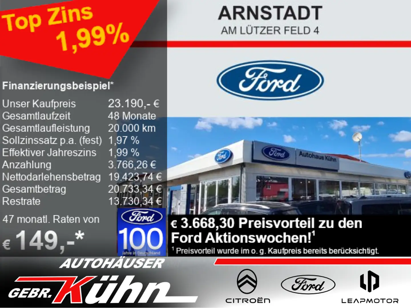 Ford Transit Courier 1,0 l Trend - Allw., Winter-Pak., Tempo, Klima Negru - 1