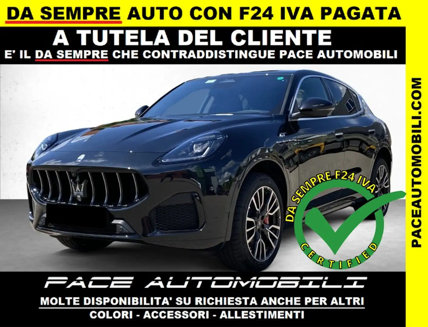 Maserati Grecale GT HYBRID KAMERA 360° LED NAVI LANE ASSIST PDC Nero - 1