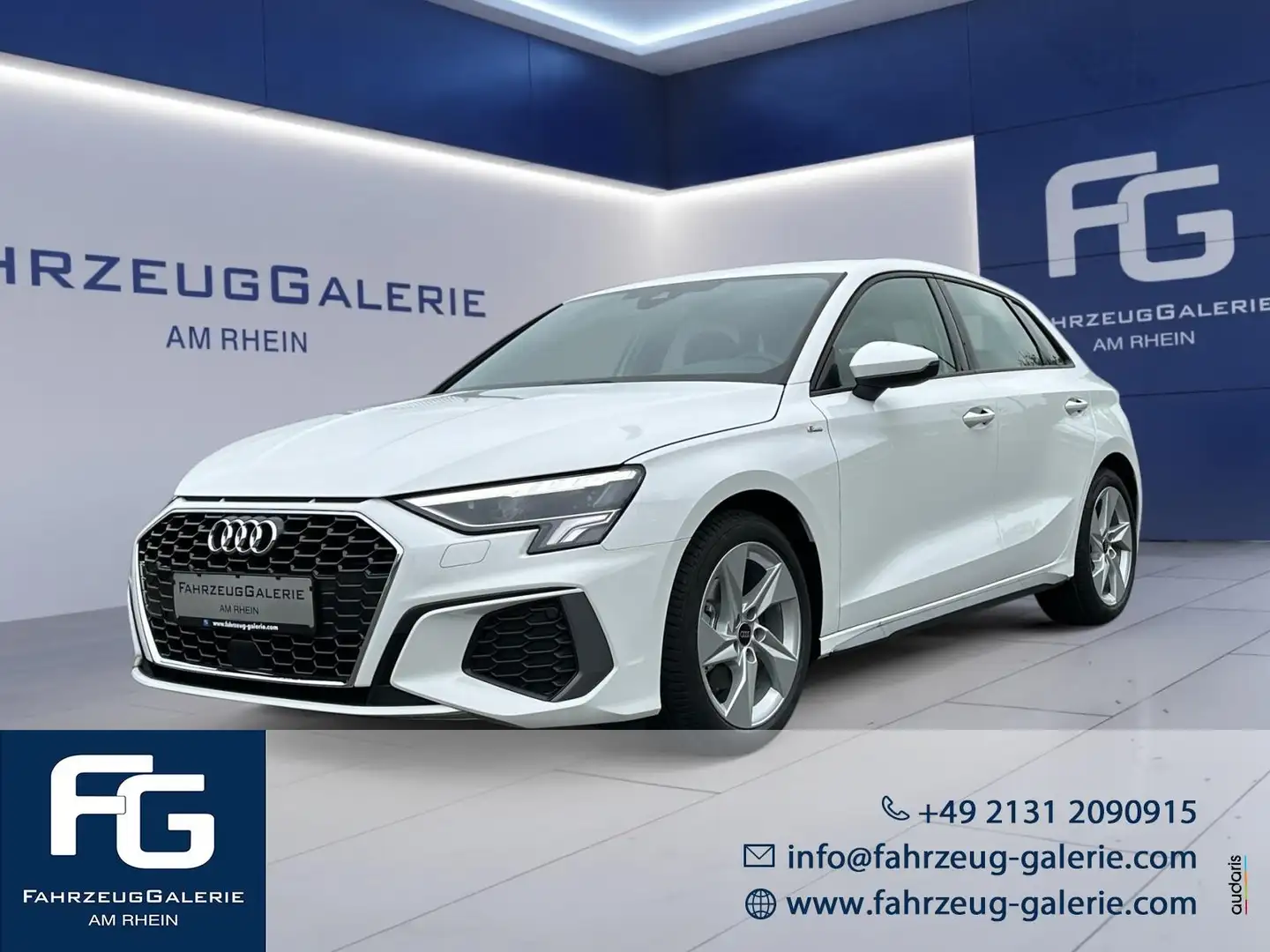 Audi A3 35 TFSI Sportback S line S tronic LED MMI ACC Blanc - 1