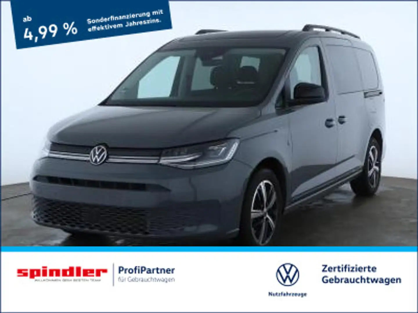 Volkswagen Caddy Life DSG / Pano, AHK, LED, RFK, ACC Gris - 1