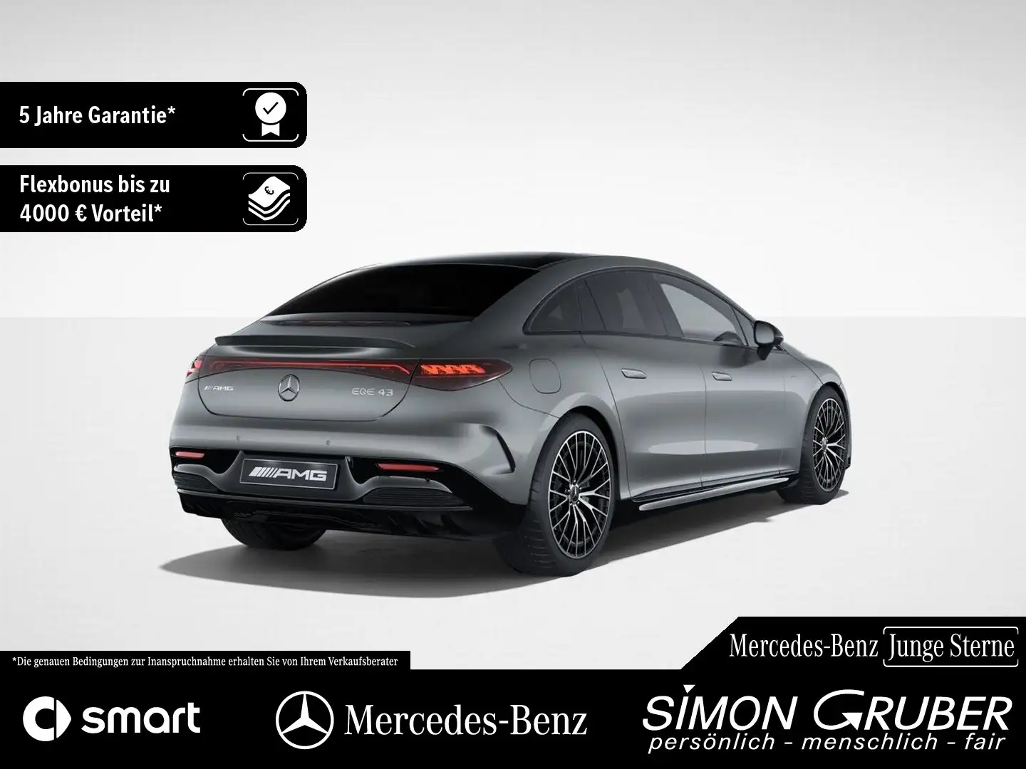 Mercedes-Benz EQE 43 4M AMG Pano Hyper Airmatic Digi HAL HUD Grau - 2
