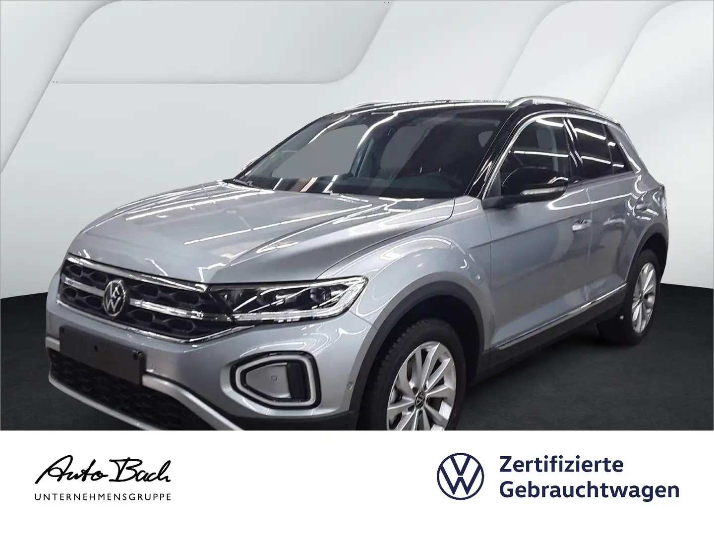 Volkswagen T-Roc 1.5 TSI DSG Style, Navi, LED, AHK, App-Con Silber - 1