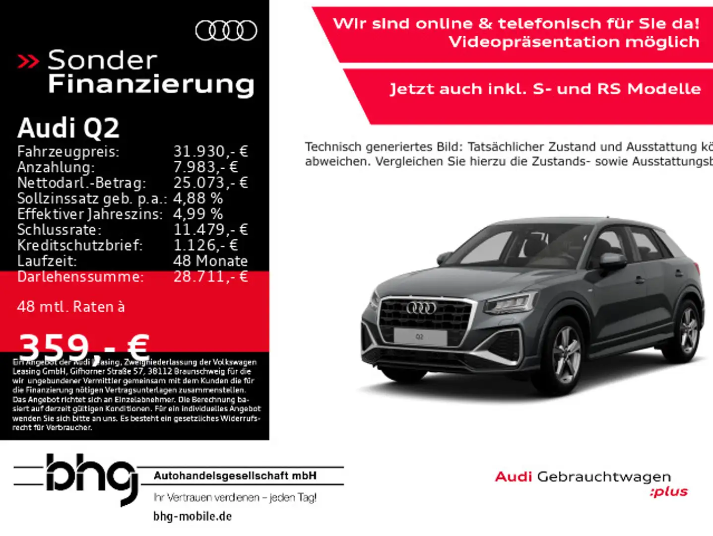 Audi Q2 30 TDI S tronic S line Grau - 1