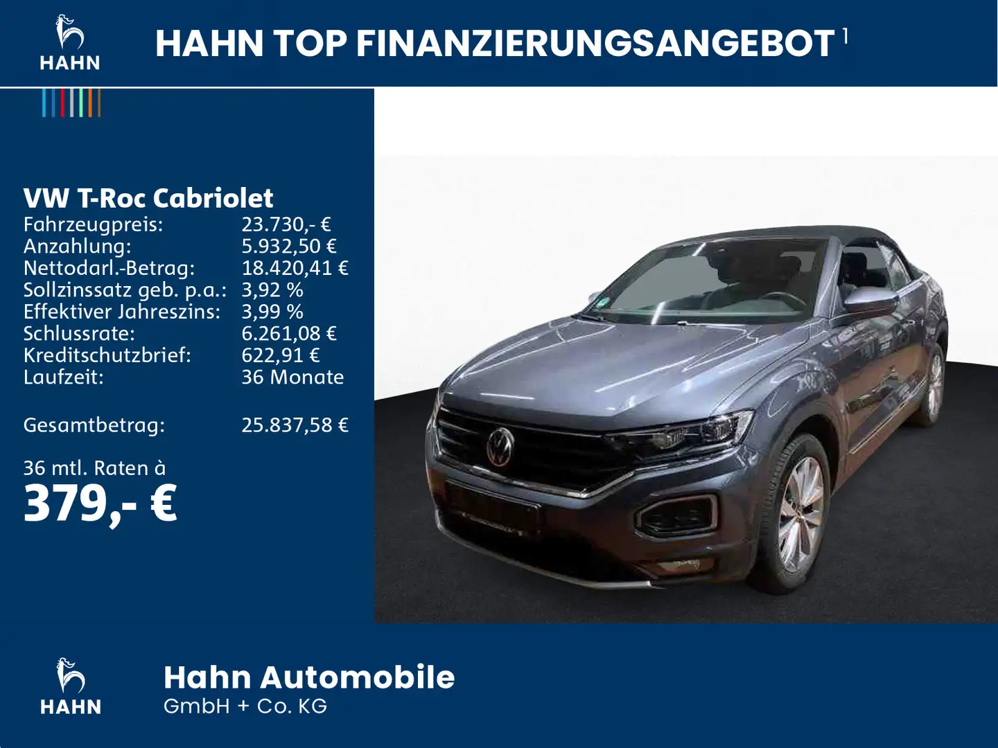 Volkswagen T-Roc 1.5TSI Style AHK LED SHZ NAVI Grau - 2