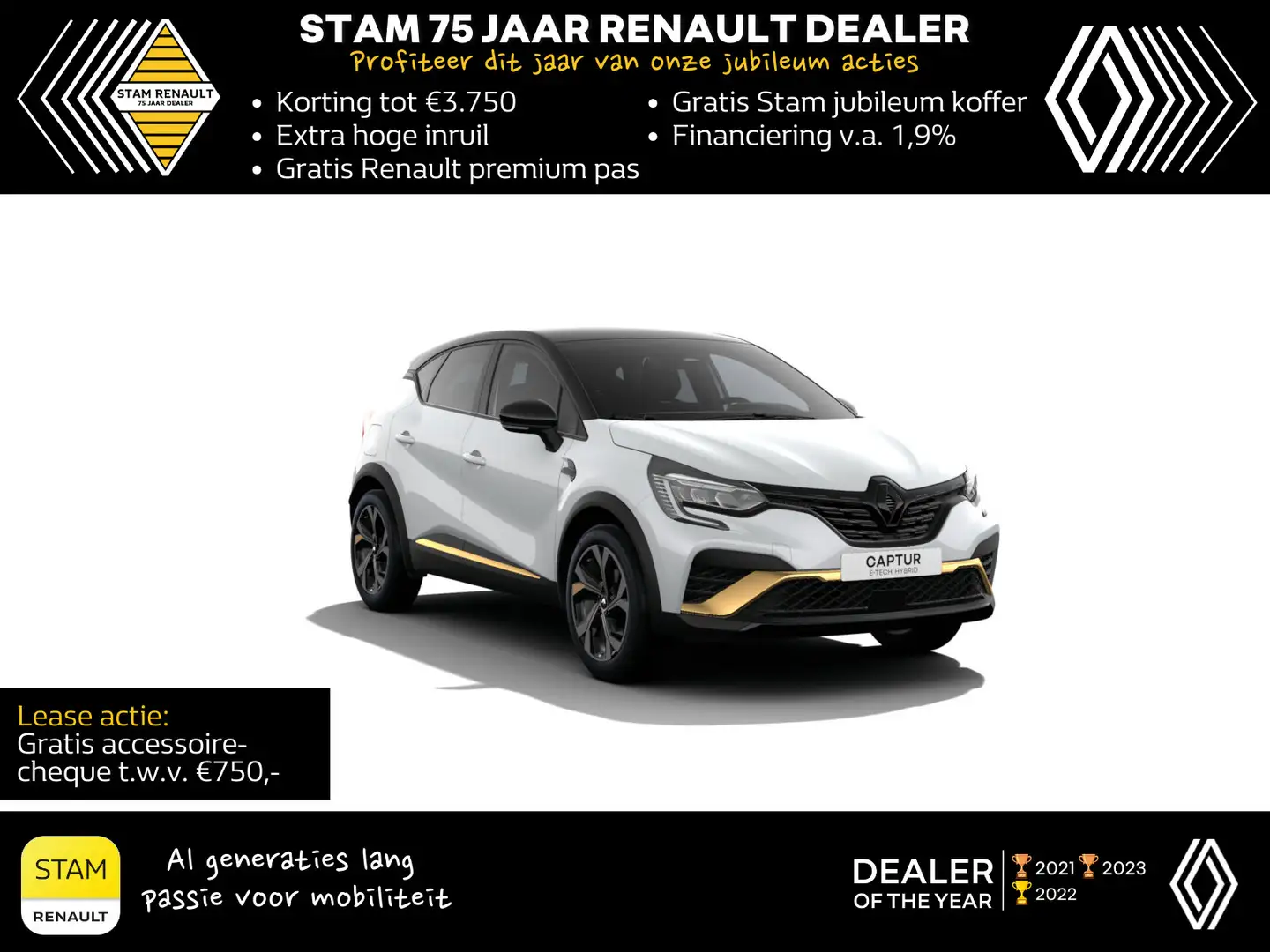 Renault Captur hybrid 145 E-TECH Engineered Automatisch Wit - 1