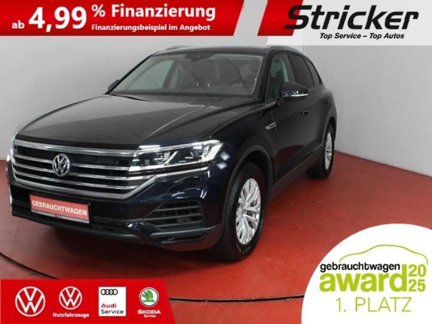 Volkswagen Touareg 3.0TDI 415,-ohne Anzahlung Navi ACC Blau - 1