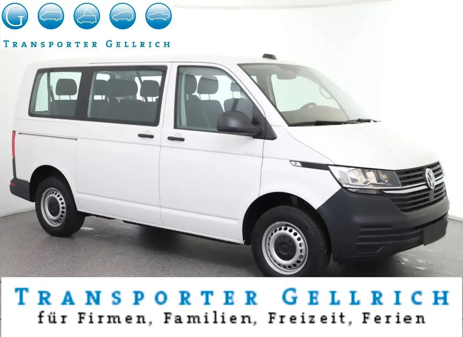 Volkswagen T6 Kombi 9Sitze 2xKlima GRA Klappe AHK Weiß - 2