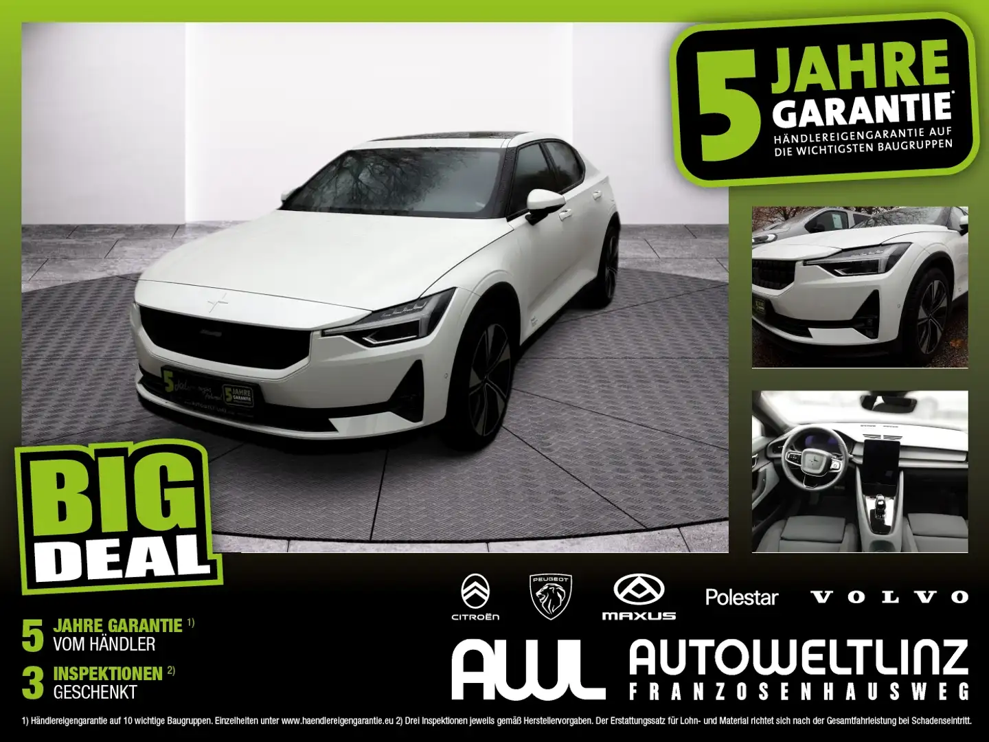 Polestar 2 Long Range Dual 78 kWh ''Aktionspreis!'' Blanc - 1