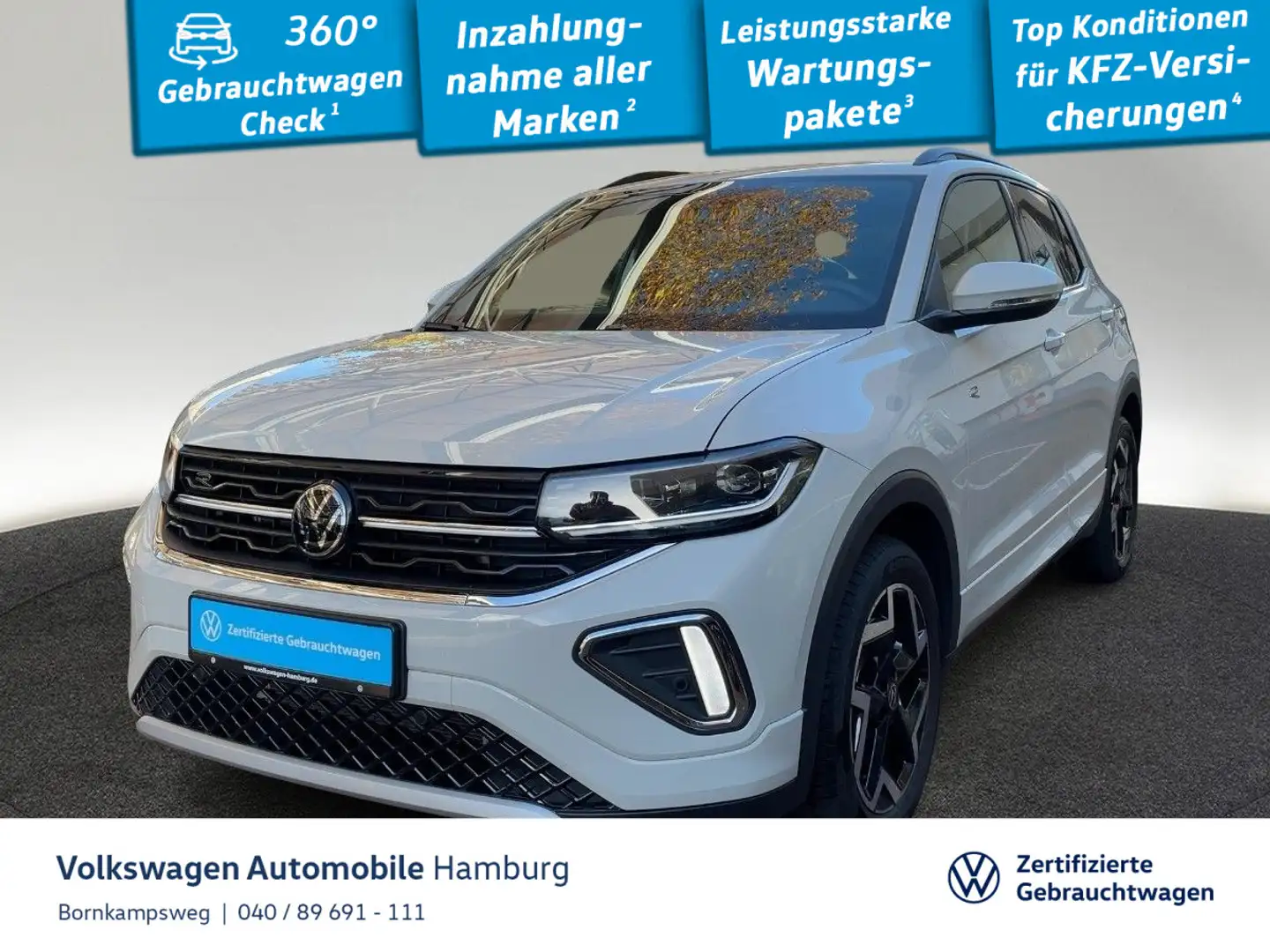 Volkswagen T-Cross 1.0 TSI R-Line Sitzhzg Navi LED ACC Grau - 1