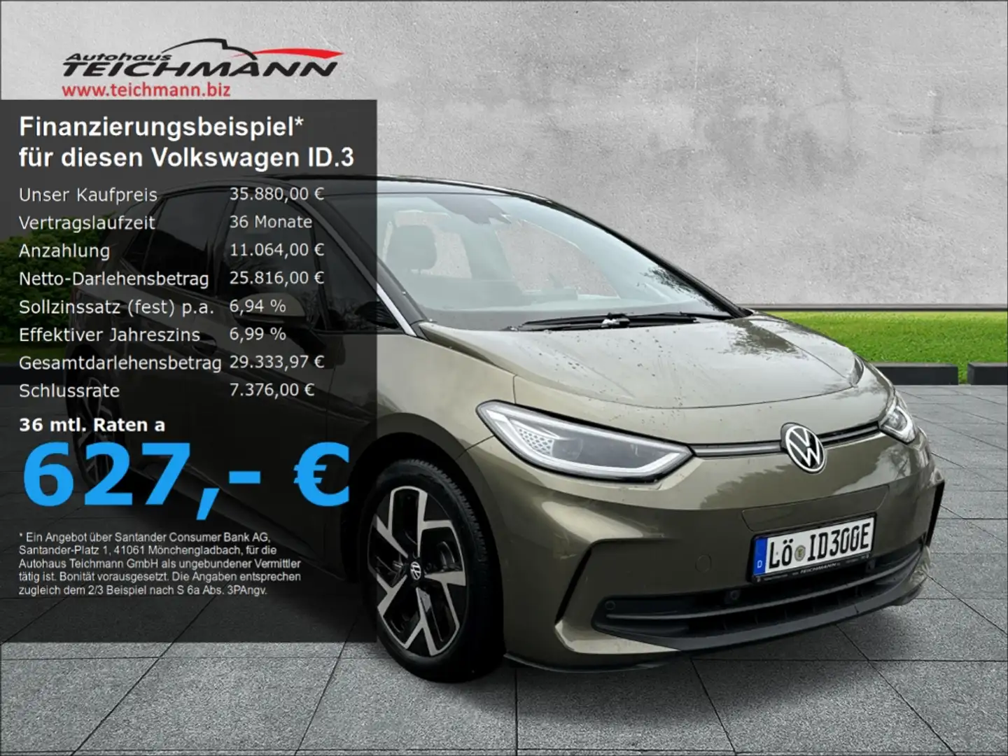 Volkswagen ID.3 Pro +WärmeP+Matrix+Navi+19''+ Grün - 1
