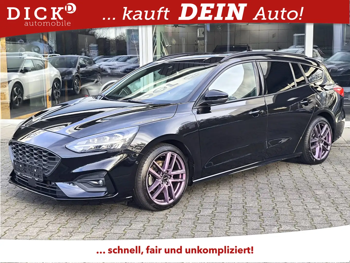 Ford Focus 1.5 Aut ST-Line NAVI+LED+SHZ+HUD+KAM+AHK+ Schwarz - 1