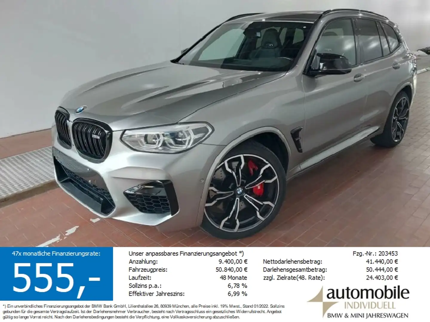 BMW X3 M Competition LiveCockpit ACC H&K LED HuD AHK Grau - 1