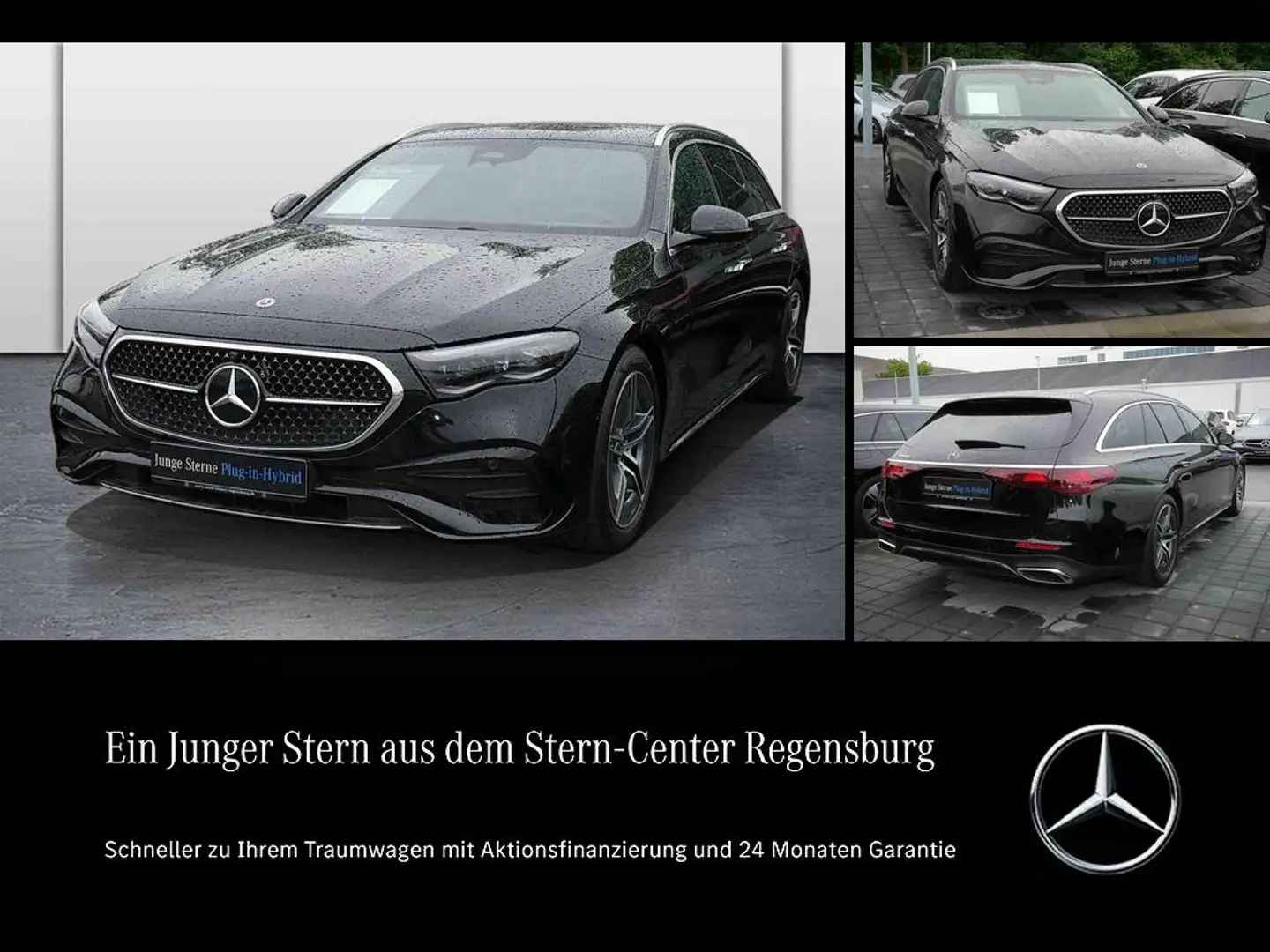 Mercedes-Benz E 300 de T-Modell AMG+PANO+AHK+MEMORY+DIGITALLED Zwart - 1