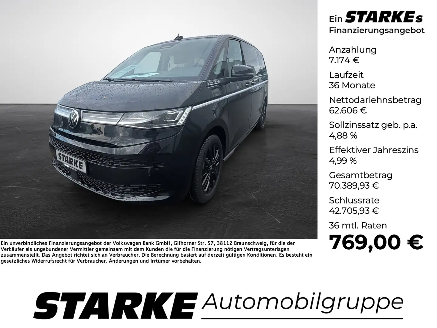 Volkswagen T7 Multivan 1.5 eHybrid 4Motion DSG Style lang Nero - 1