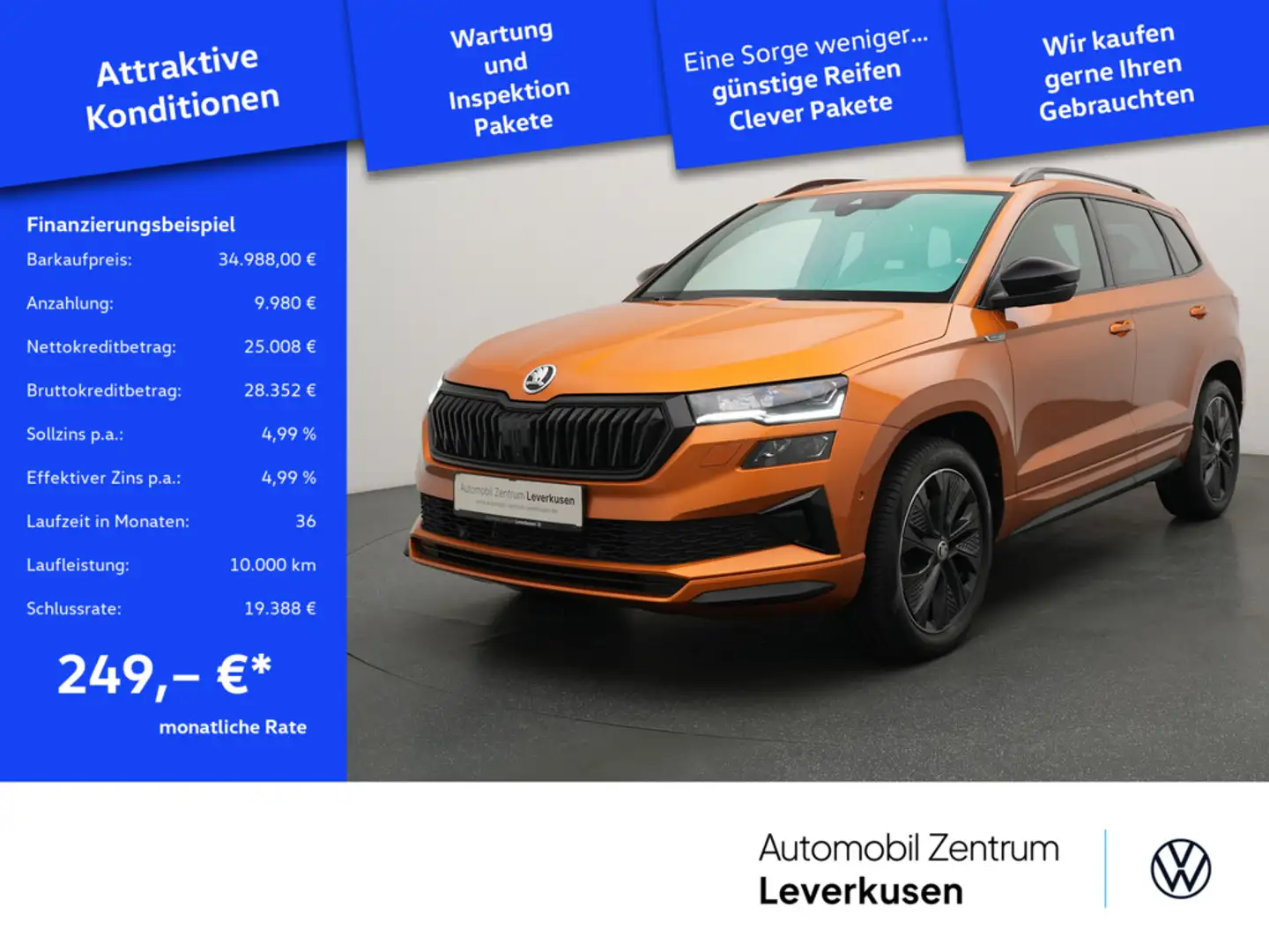 Skoda Karoq 4x4 ACC AHK NAVI STANDHZ SHZ PDC Schwarz - 1
