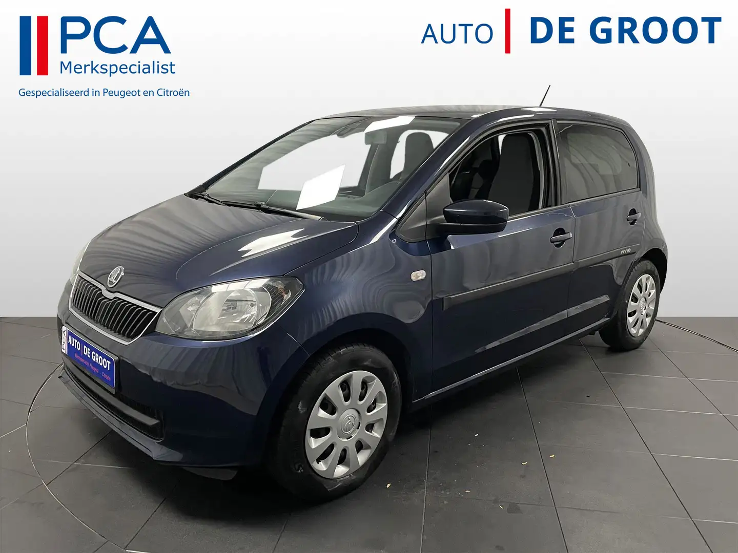Skoda Citigo AUTOMAAT 5Drs 60pk Airco | Trekhaak | Stoelverw. Blauw - 1
