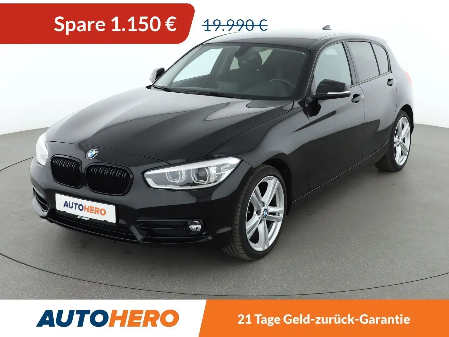 BMW 120 120i Sport Line Aut.*NAVI*LED*PDC*SHZ*TEMPO*ALU* Noir - 1