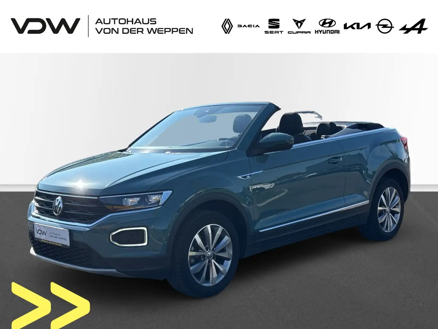 Volkswagen T-Roc Cabriolet Style TSI DSG Navi Rückkamera Klima Groen - 1