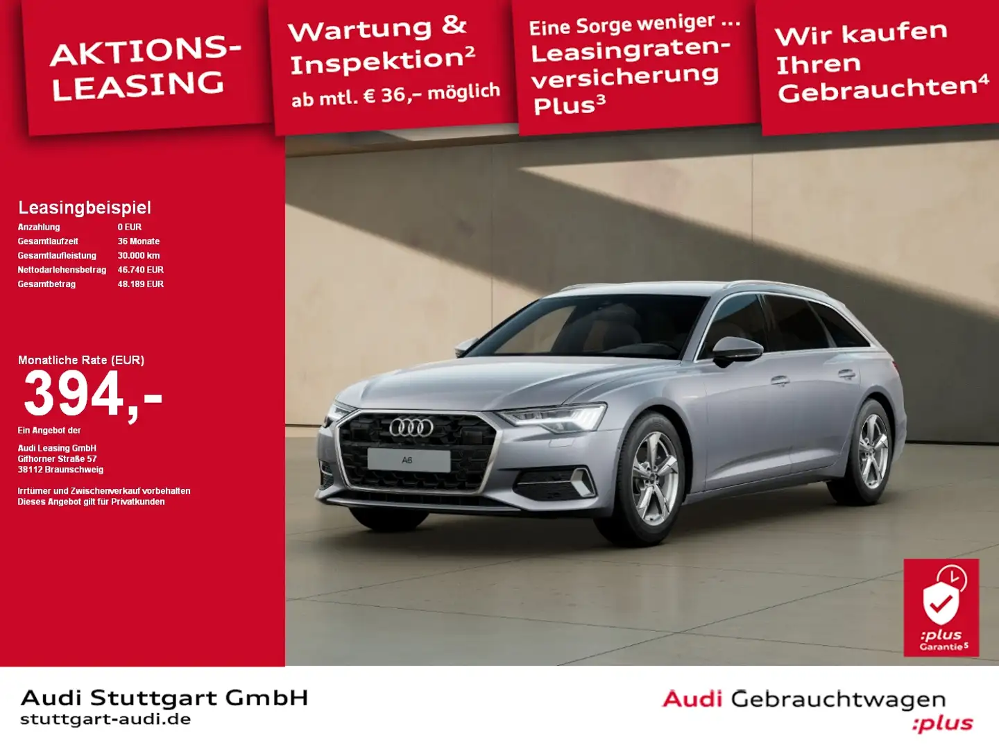 Audi A6 Avant advanced 35 TDI S tronic AHK SHZ Navi Silber - 1