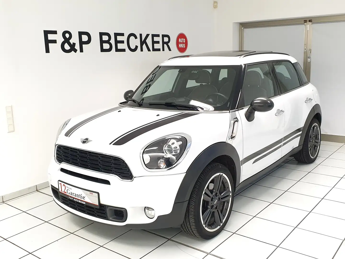 MINI Cooper SD Countryman Leder Navi BiXenon Pano H/K SHZ PDC Blanc - 1